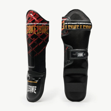 Leone Shinguards MMA CAGE- red